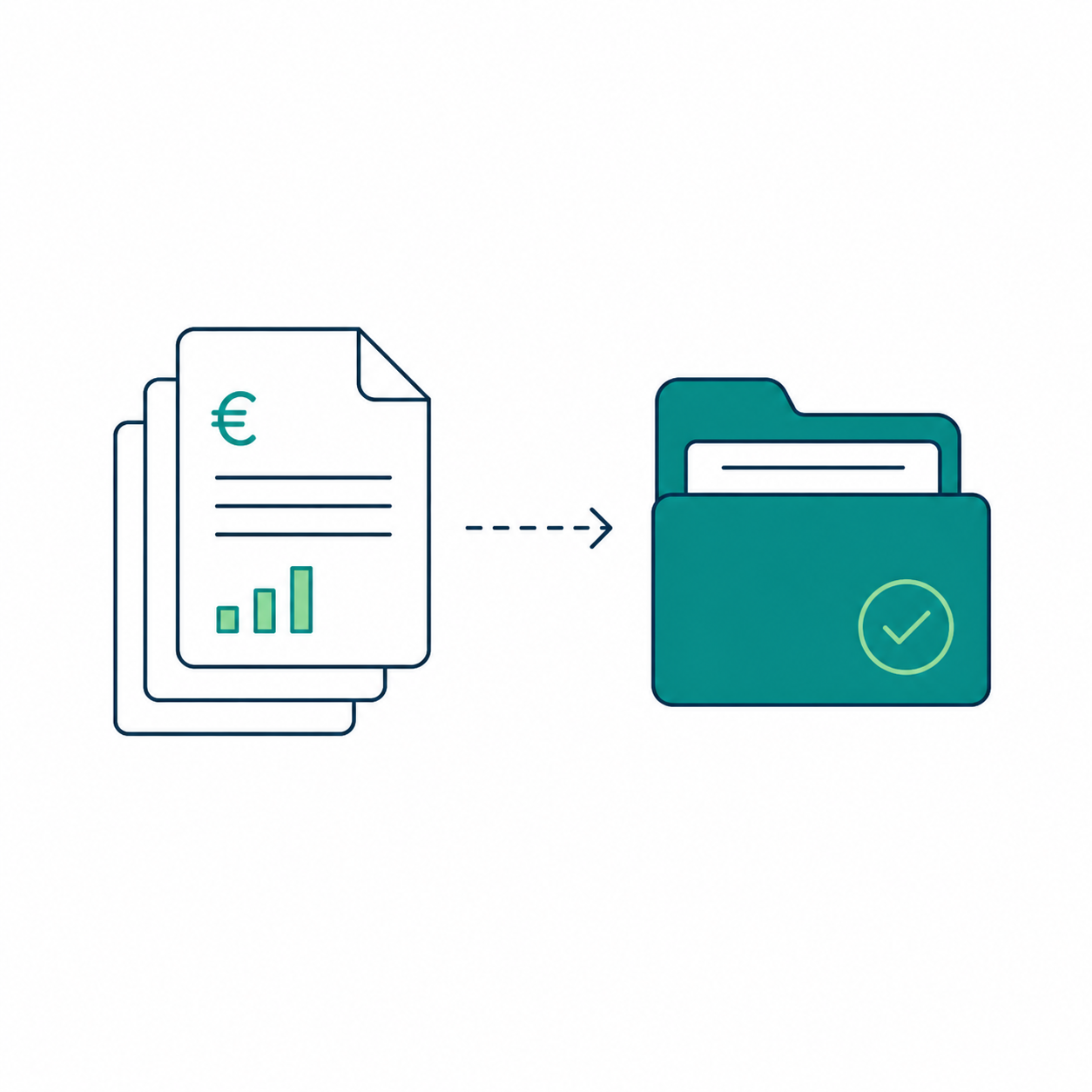 Illustration zur Dokumentenverwaltung mit OCR-Texterkennung